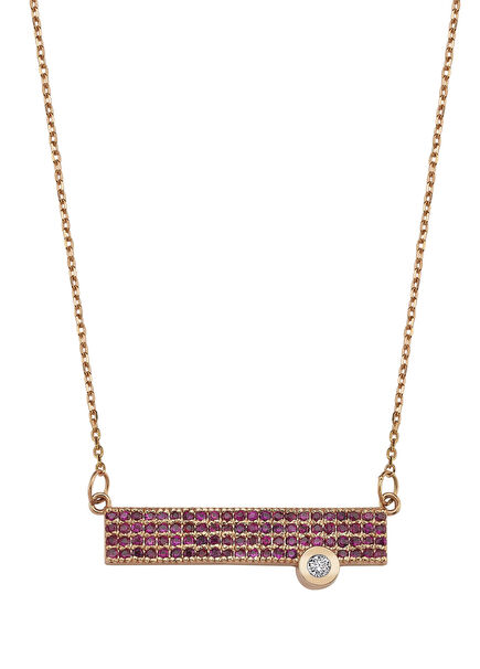 Rectangular Women's Gold Necklace